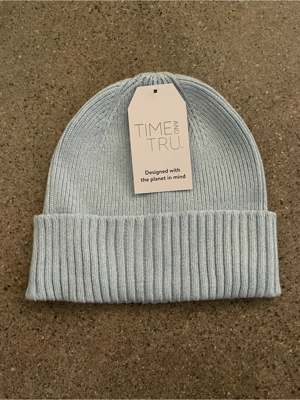 Time and Tru NWT Light Blue Winter Beanie Fold Hat